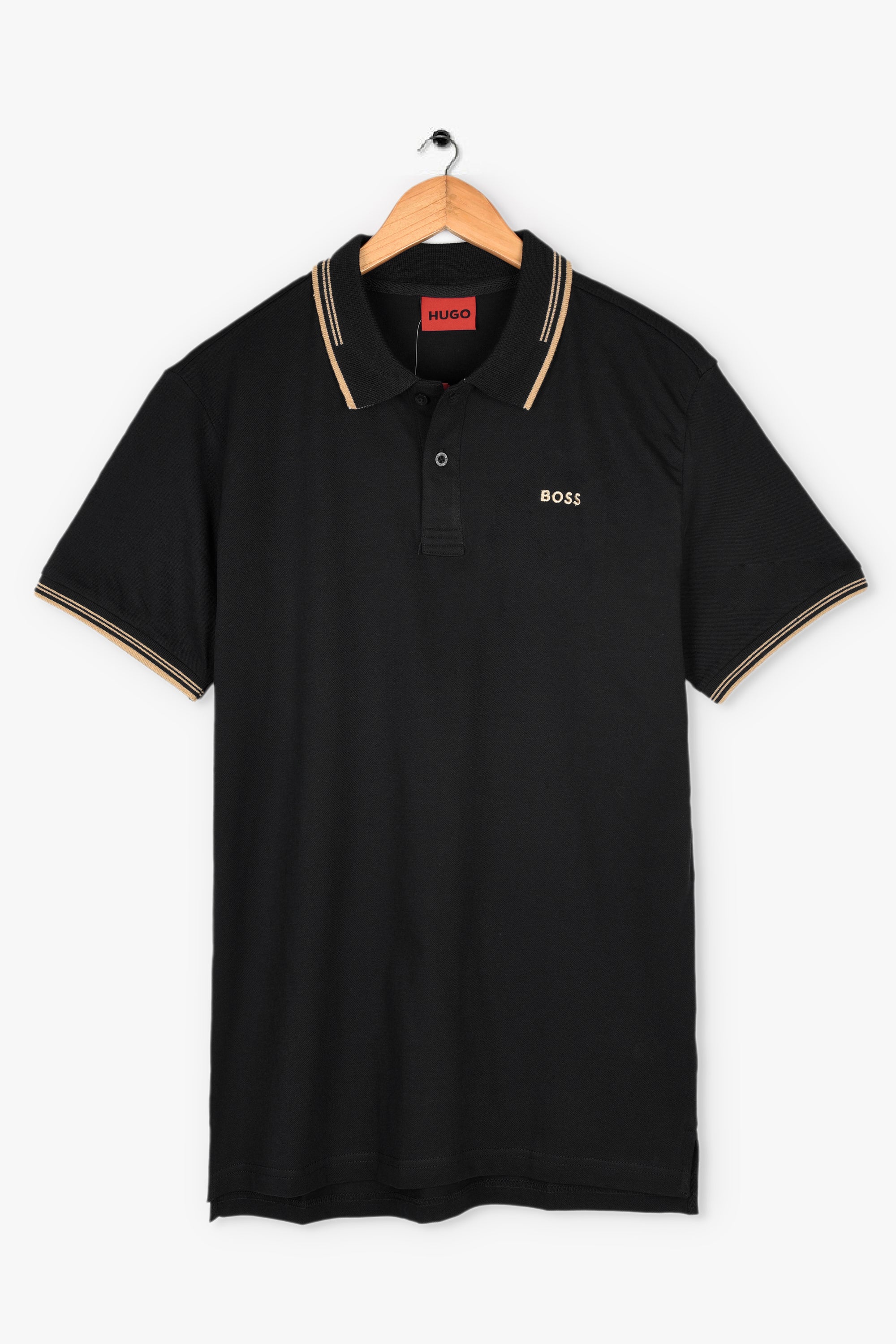 BOSS CONTRASTING COLLAR POLO SHIRT