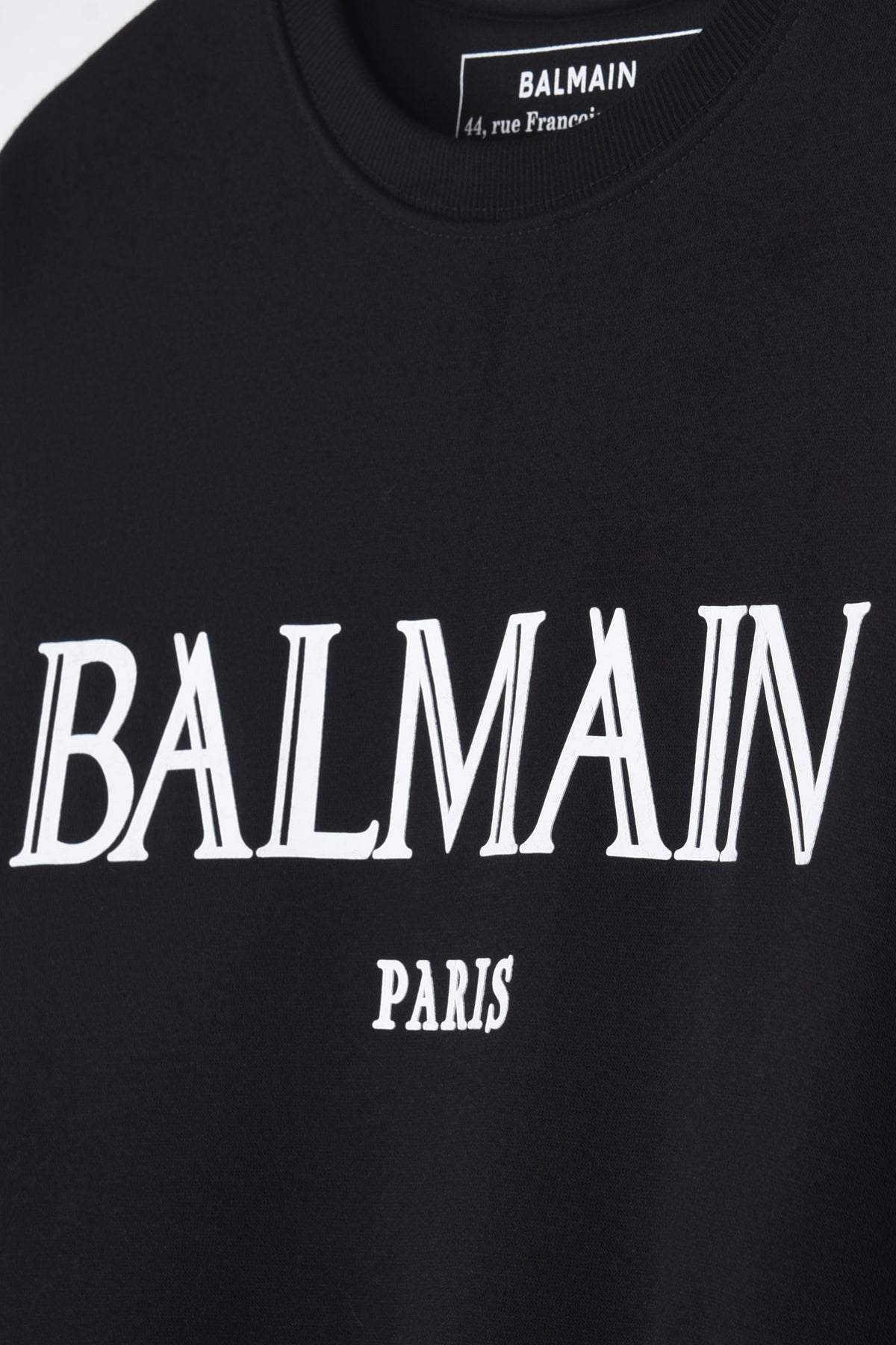 Sweatshirt With Rubber Roman Balmain Logo - orangejeansco