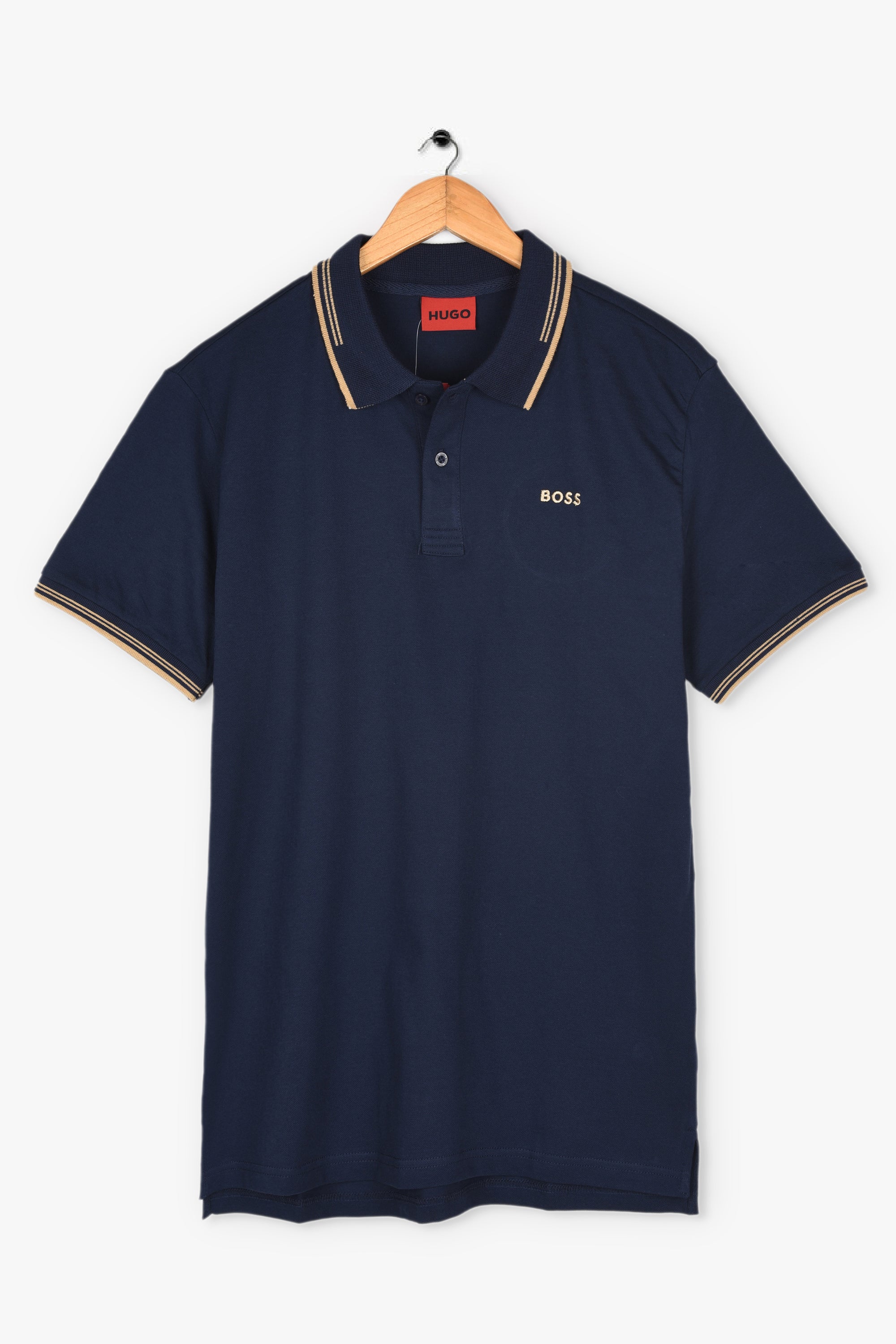 BOSS CONTRASTING COLLAR POLO SHIRT