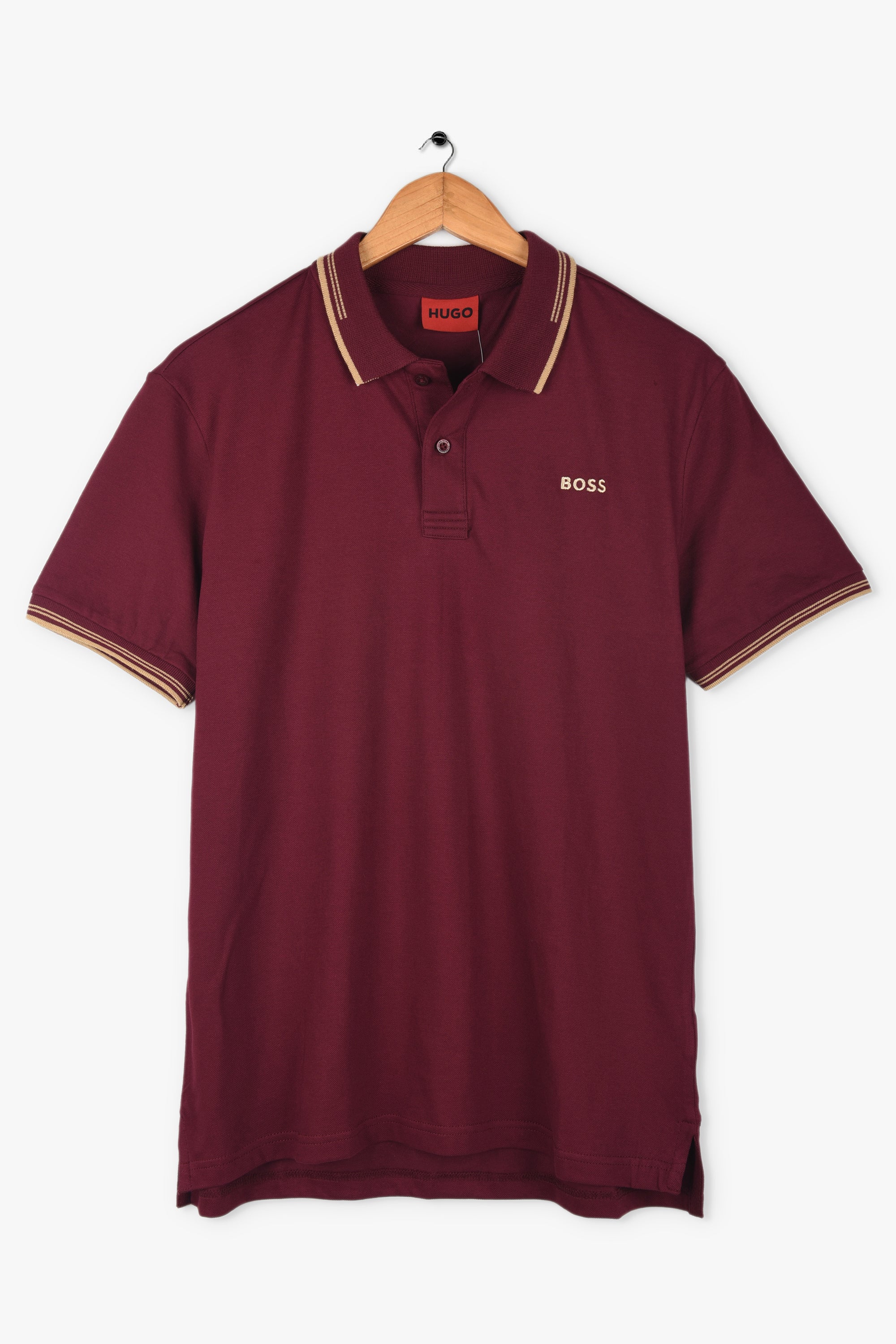 BOSS CONTRASTING COLLAR POLO SHIRT