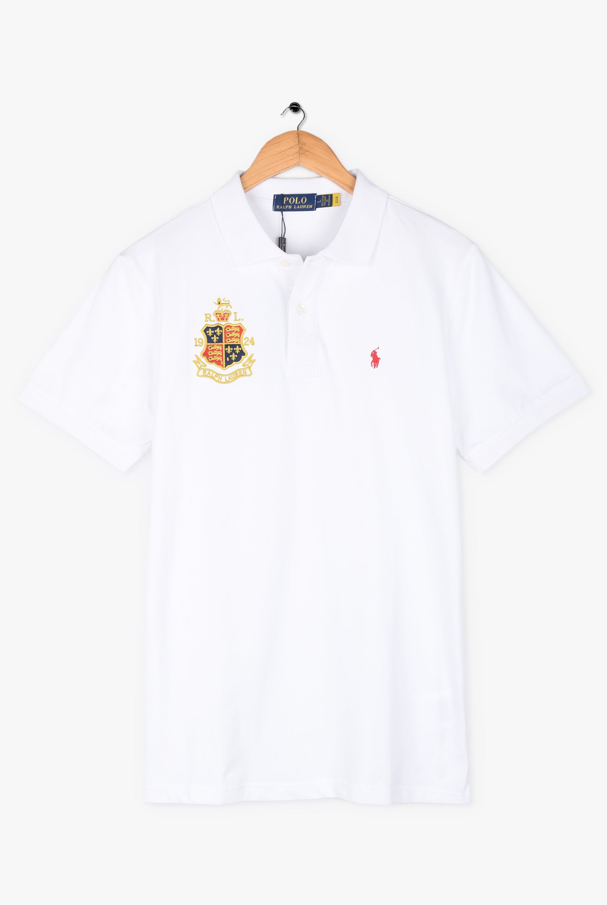 RALPH LAUREN EMBROIDERED BADGE POLO SHIRT