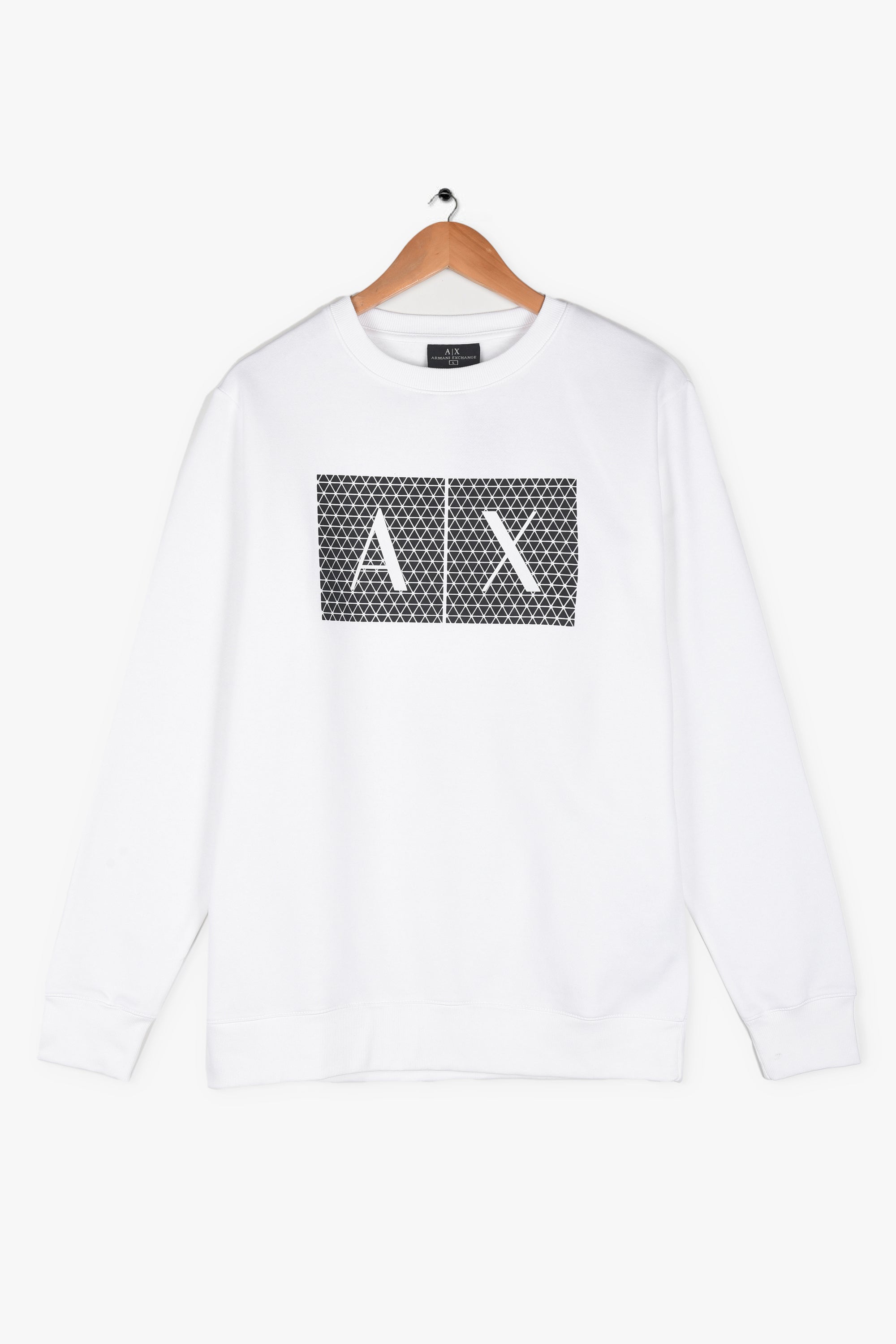 ARMANI printed patch sweatshirt