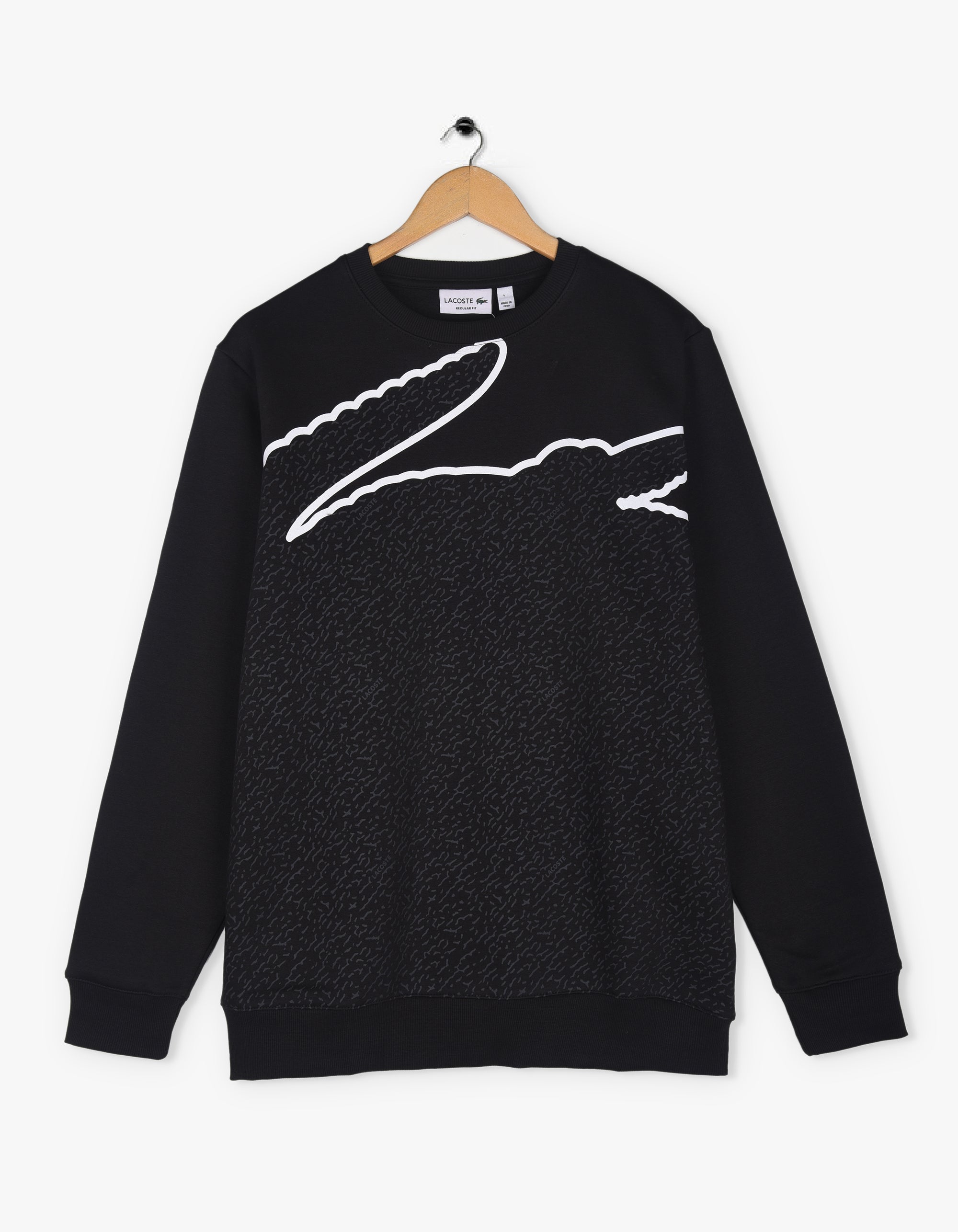 LACOSTE BIG LOGO FLEECE SWEATSHIRT