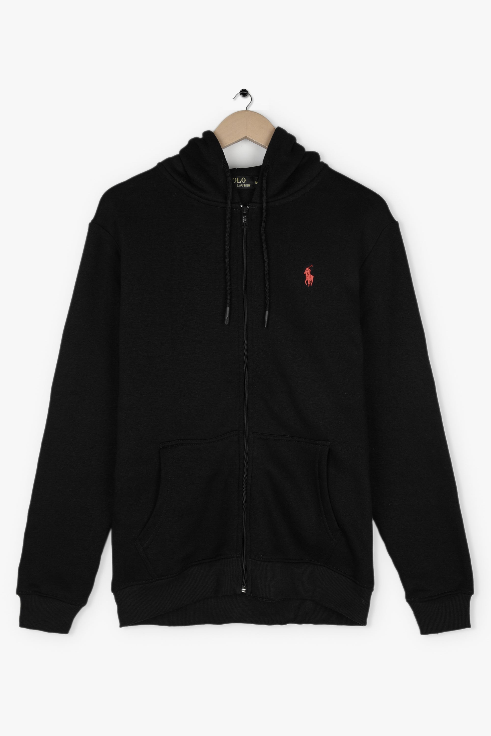 RALPH LAUREN SMALL PONY FLEECE ZIPPERS (BLACK)