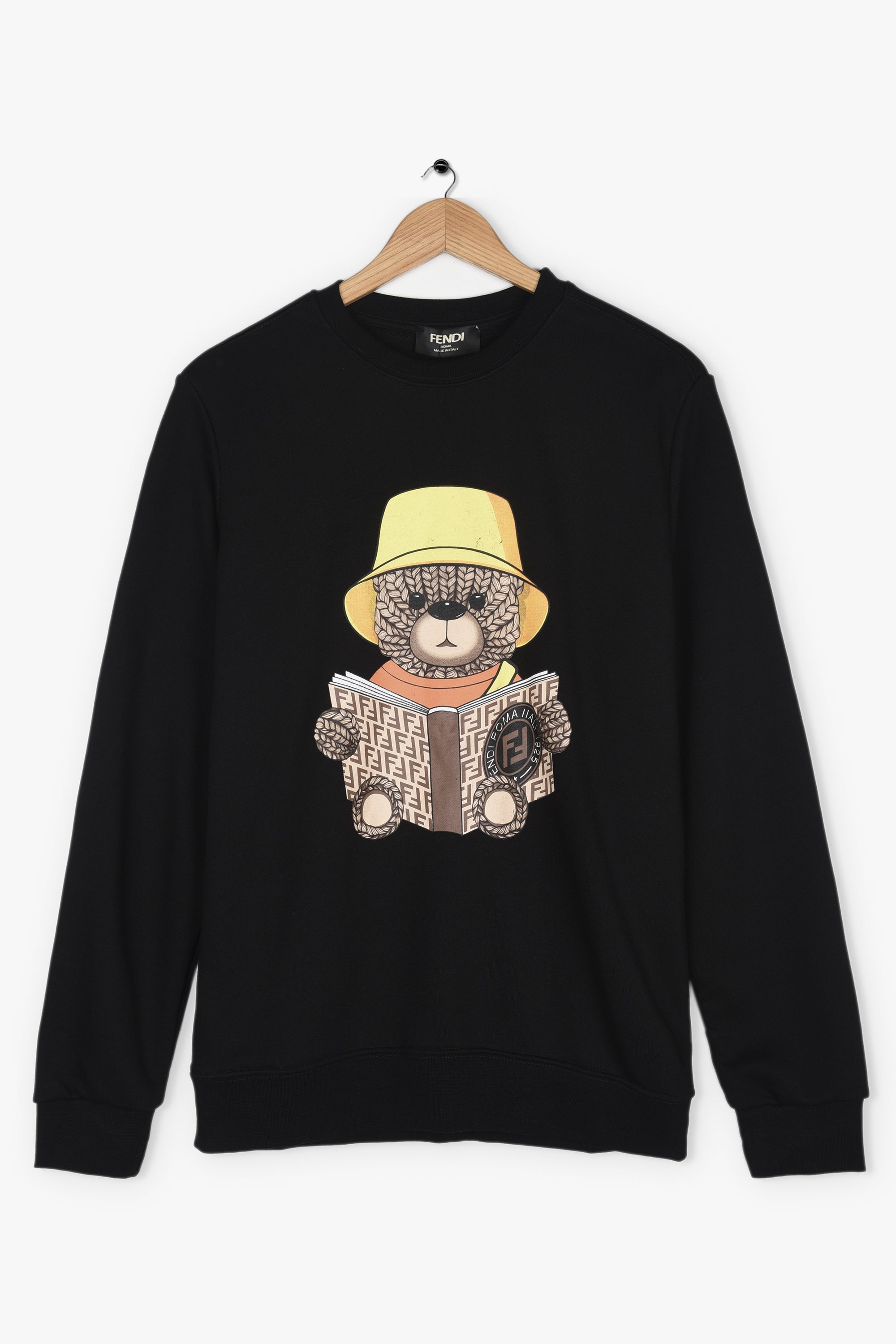 fendi bear motif sweatshirt