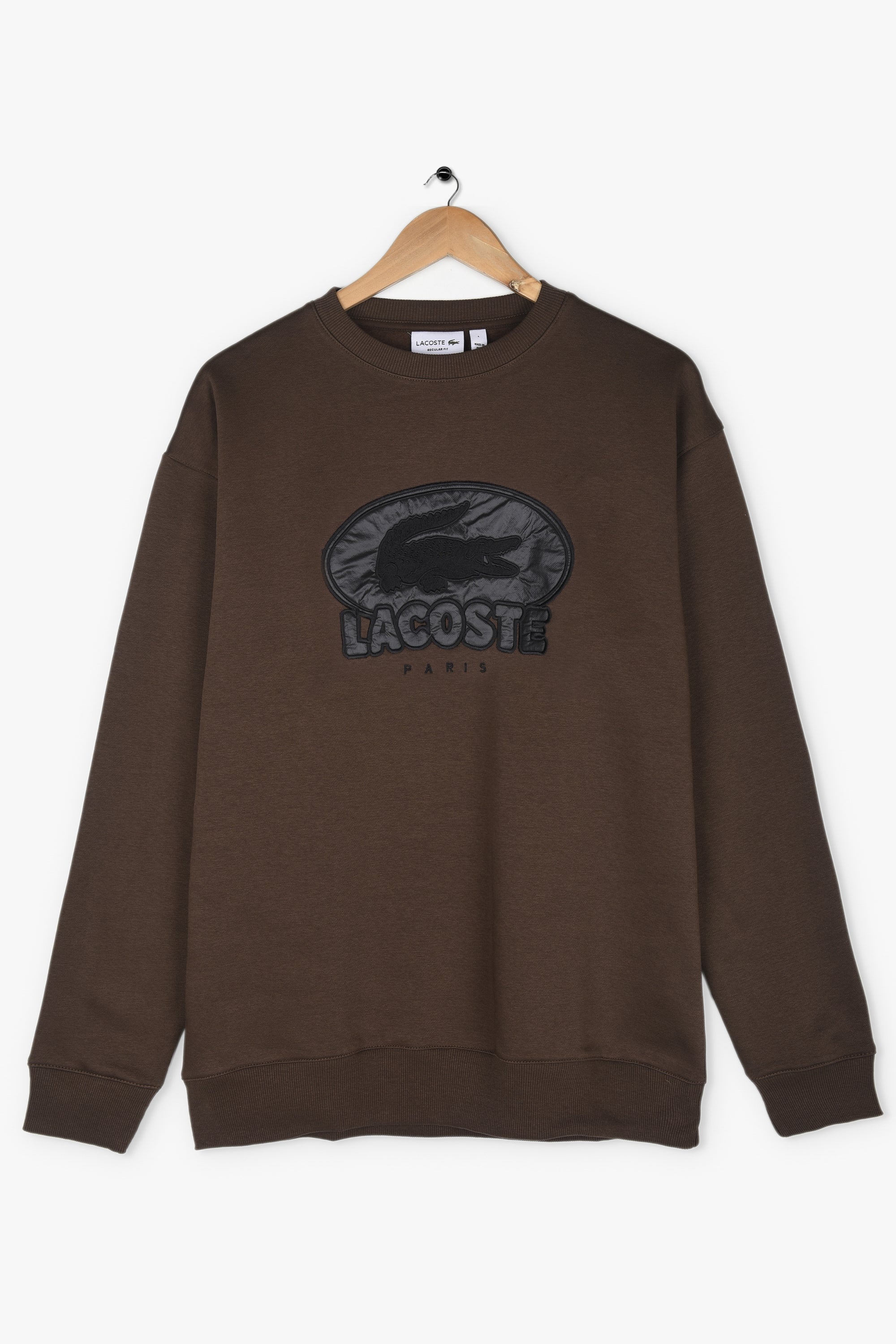 LACOSTE EMBROIDERED BADGE SWEATSHIRT