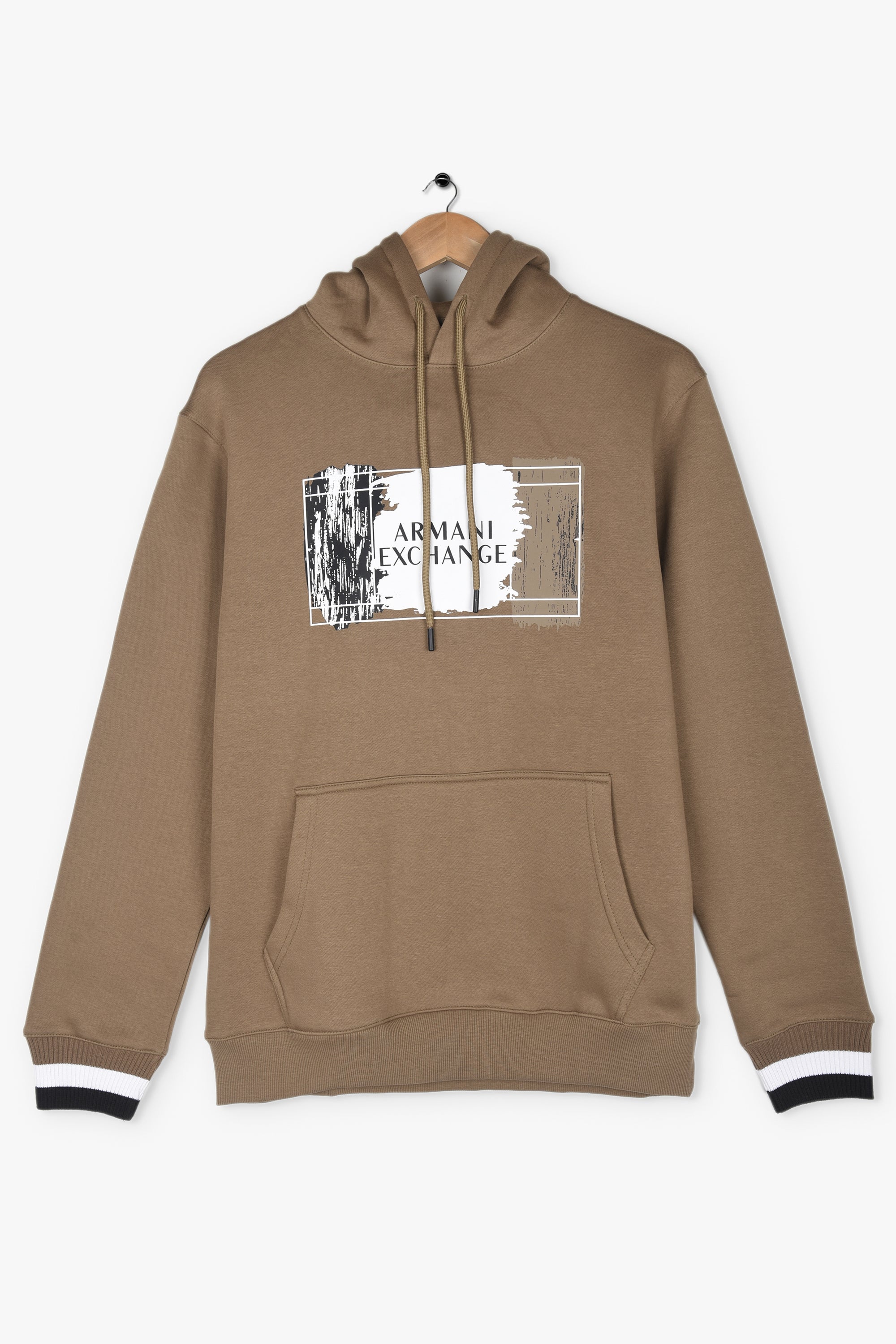 ARMANI EXCHANGE PAINT LOGO HOODIE