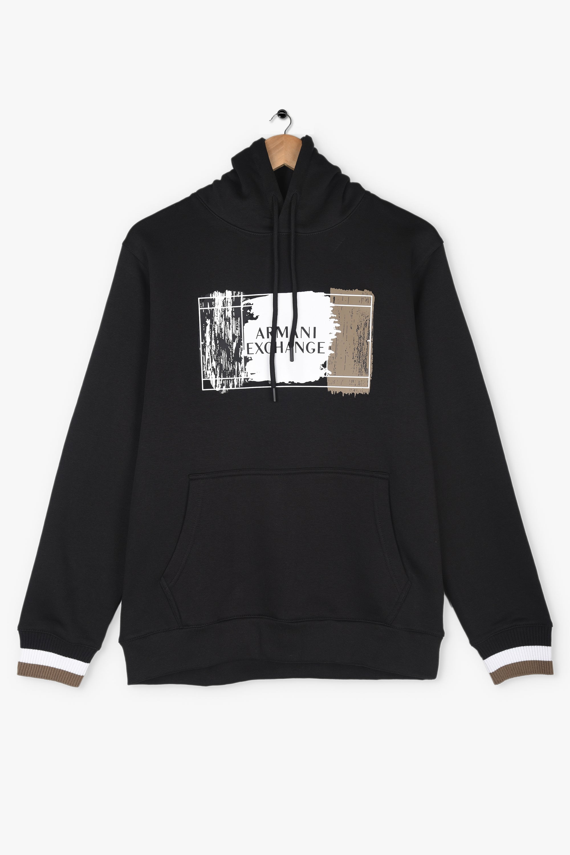 ARMANI EXCHANGE PAINT LOGO HOODIE