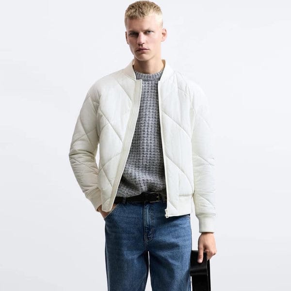 Quilted jacket hot sale zara man