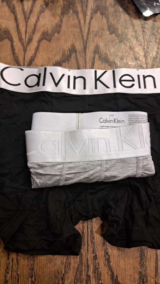 CK BOXER SHORTS (BLACK/ SILVER GREY)