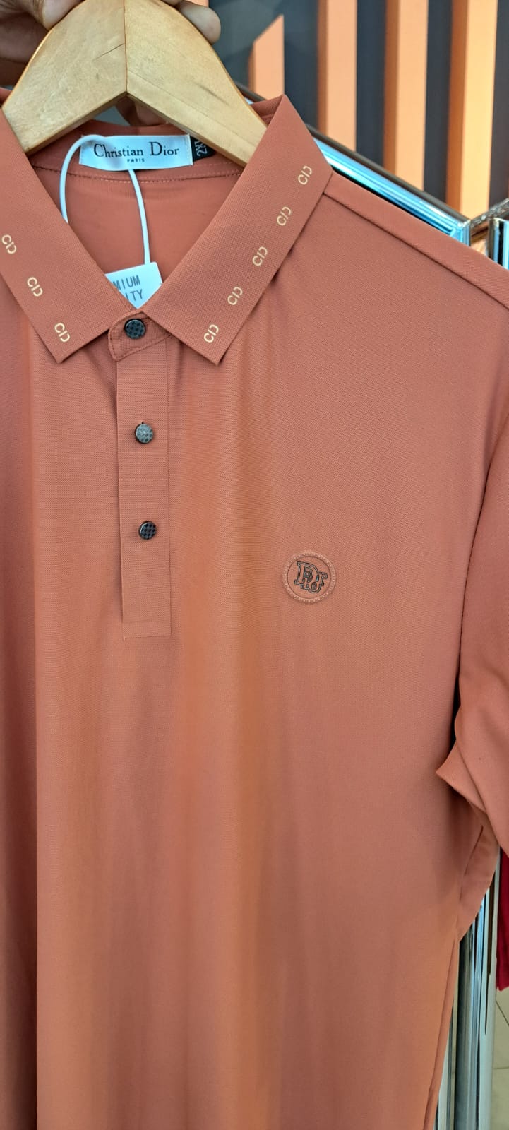 DIOR FLEX PIQUE POLO (RUST)