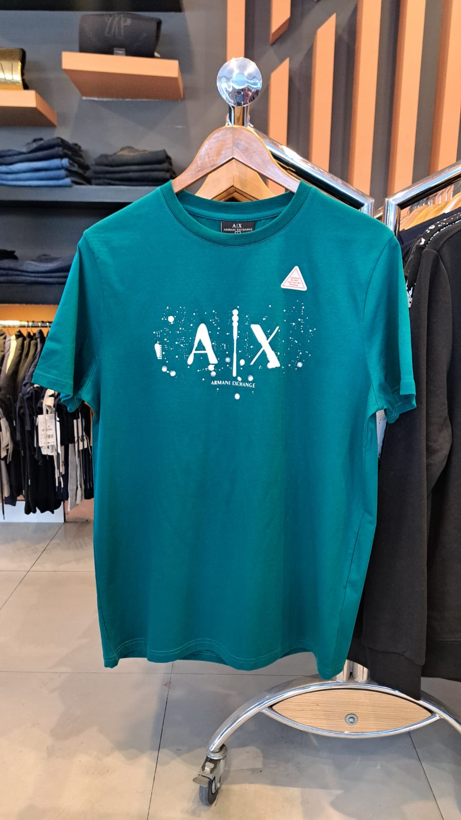 ARMANI print logo TEE